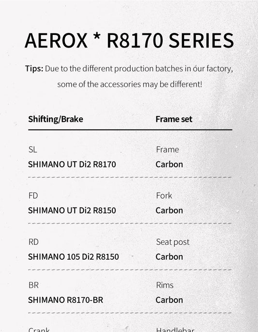 SAVA AEROX SLR8 Full Carbon Fiber Racing Grade Road Bike E-Shift Road Bike with SHIMAN0 ULTEGRA 8170 Di2 Kit UCI+CE Approved