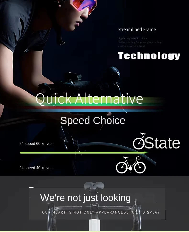 2025 New Road Bike 7/24 Speed Corner Handle Road Racing Bicycle Dual Disc Brake Lightweight Outdoor bicicleta Adult Teenagers