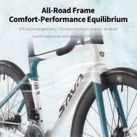 SAVA 2025NEW HAWKEYE SLR7 Carbon Fiber Road Bike with Shimano 105 DI2 R7170 Component Hydraulic Discs, Complete Adult Racing Set