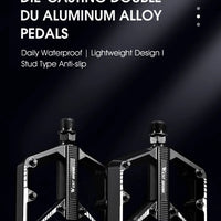 WEST BIKING Bicycle Pedals Sealed DU Bearing Nonslip Pedal Mountain Road Bike Cycling Alloy MTB Pedal Bicycle Accessories