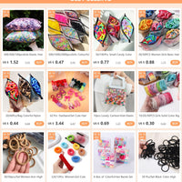 20/50pcs Kids Elastic Hair Bands Girls Sweets Scrunchie Rubber Band for Children Hair Ties Clips Headband Baby Hair Accessories - MANDOTOS