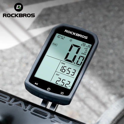 ROCKBROS Bicycle Computer GPS 5.0 ANT Bluetooth Waterproof Wireless Cyclocomputer Speedometer Bike Stopwatch Bike Accessories - MANDOTOS