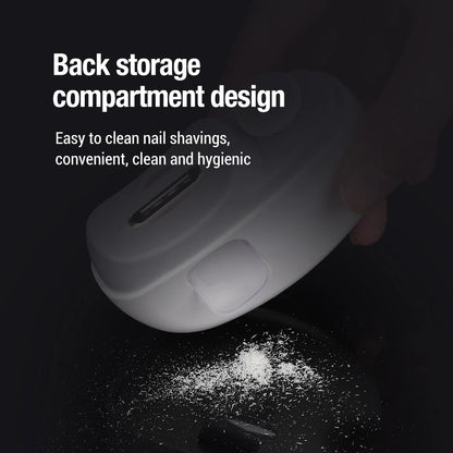 Electric Nail Clipper Grinding and Polishing with Light Automatic Nail Trimmer Rechargeable Nail Cutter Manicure for Baby Adult - MANDOTOS