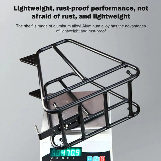 Cycling Cargo Rack Luggage Touring Carrier Racks Front Pannier Rack for Cycling Equipment Stand Footstock for Enhanced Stability - MANDOTOS