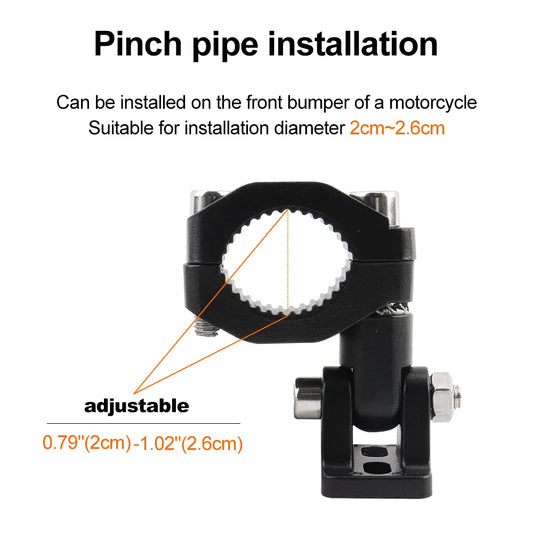 Motorcycle Crash Bars Foglights Mounting Bracket Motorbike Highway Bar Driving Light Mount Crash Bars Spotlight Mount Clamp