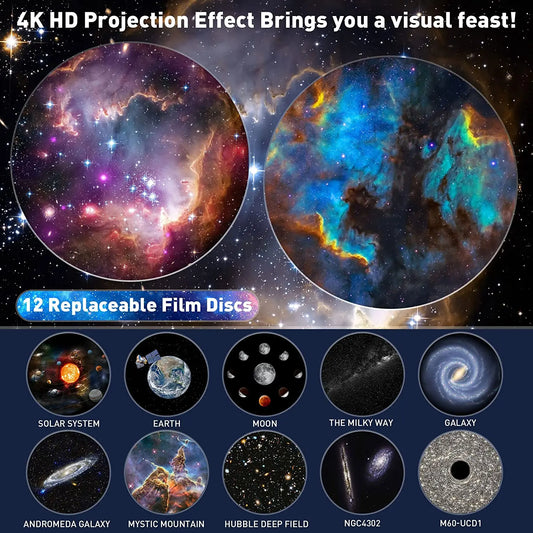 13 in 1 Star Projector, Planetarium Galaxy Projector for Bedroom, Aurora Projector, Night Light Projector for Kids Adults - MANDOTOS