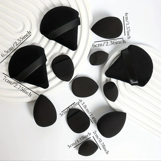 12 Piece All Purpose Makeup Sponge Set with Loose Powder Puffs Mini Air Cushion Puffs Beauty Eggs and Mini Beauty Sponges - MANDOTOS