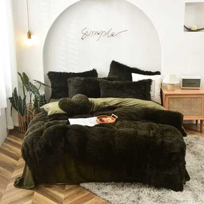 Luxurious Tie-Dyed Plush Flannel Bedding Set - MANDOTOS