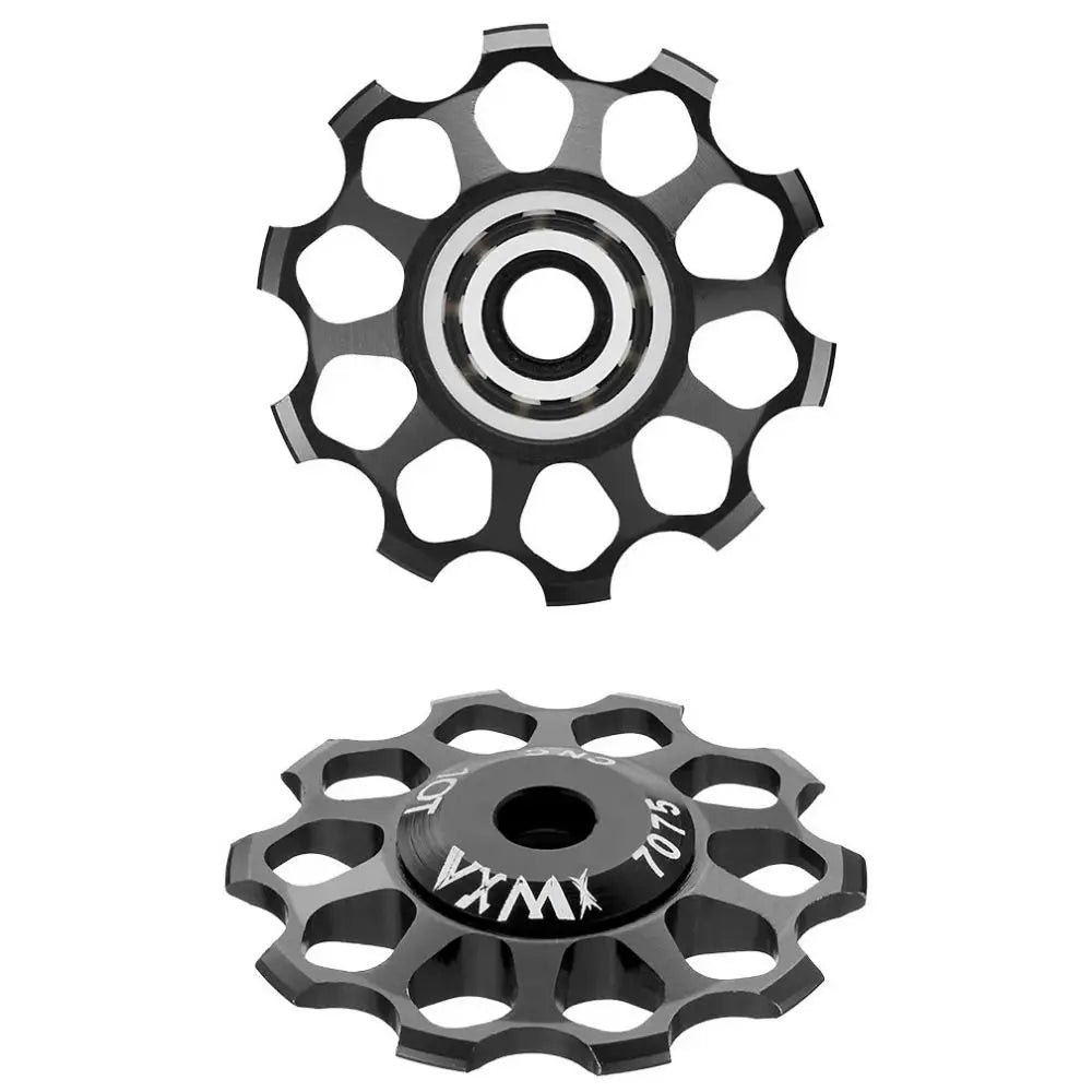 Ceramic Bicycle Guide Wheel, Rear Derailleur, Bearing Axis Adapter, Bike Guide Roller, Jockey Wheel, 10T-17T