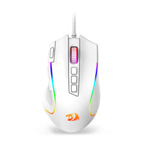 Redragon M612 Predator RGB Gaming Mouse 8000 DPI Wired Optical with 11 Programmable Buttons, White - MANDOTOS