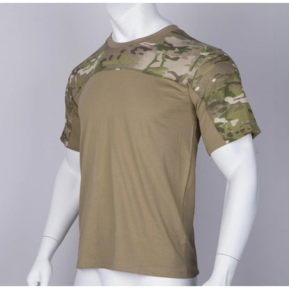 Mens Camouflage Shirts Tees Tactical Combat Shirt Hunting Clothes Tops Workout Clothing Outdoor Breathable Camo T Shirt - MANDOTOS