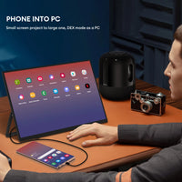 ZEUSLAP 15.6" FHD 100%sRGB 300Nits Ultra thin Back Stand Design Portable Monitor for Phone Gaming Laptop