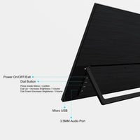 ZEUSLAP 18.5" Touch Screen Portable Monitor 100Hz 100% sRGB With Screen Holder Stand For Laptop Phone Xbox PS4 PS5 Switch