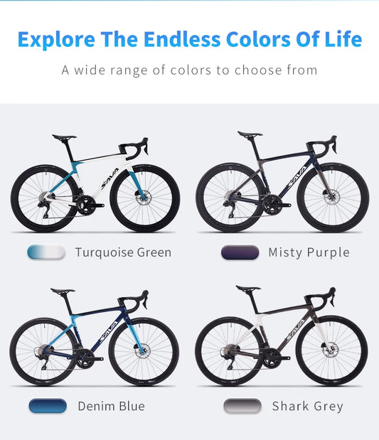 SAVA 2025NEW HAWKEYE SLR7 Carbon Fiber Road Bike with Shimano 105 DI2 R7170 Component Hydraulic Discs, Complete Adult Racing Set