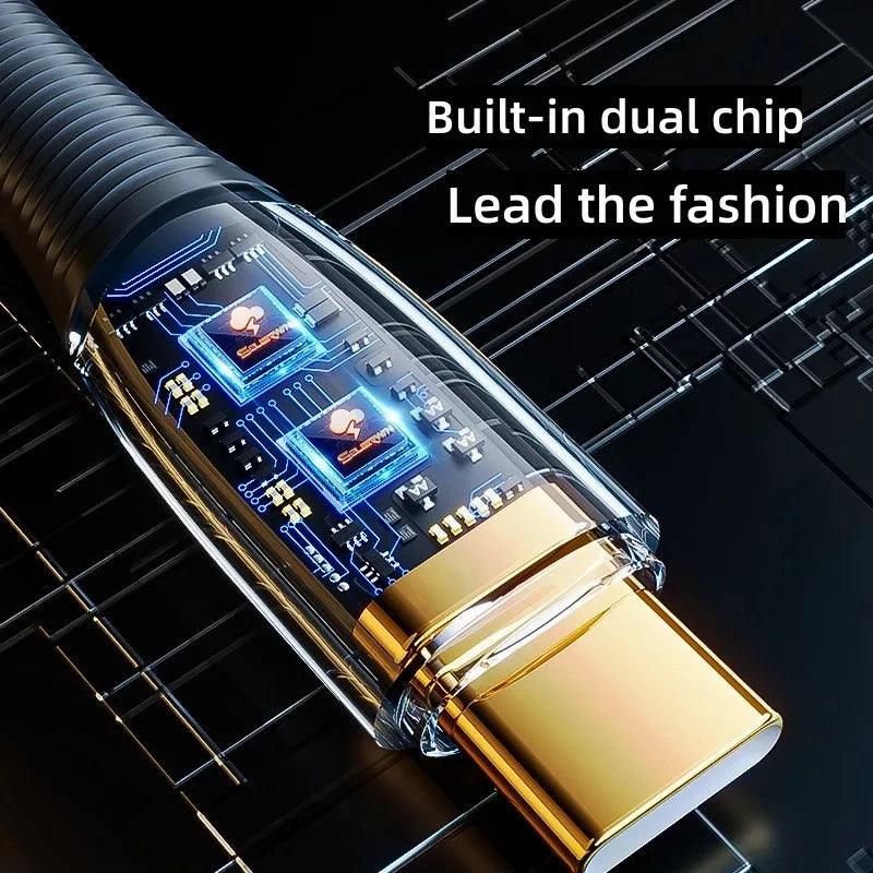 120W USB To Type C Cable Super Fast Charging Data Cord For Xiaomi 12 Redmi Note 11 Samsung S23 S22 Huawei Type-c Charger Cord - MANDOTOS