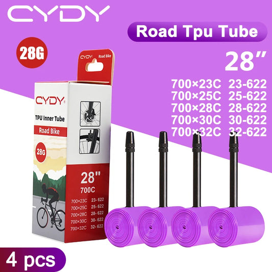 28g CYDY Road Bicycle TPU Inner Tube 700x23C 25C 26C 27C 28C 30C 32C Cycling Bike Tires Camera tyre 700C pneu aro French Valve