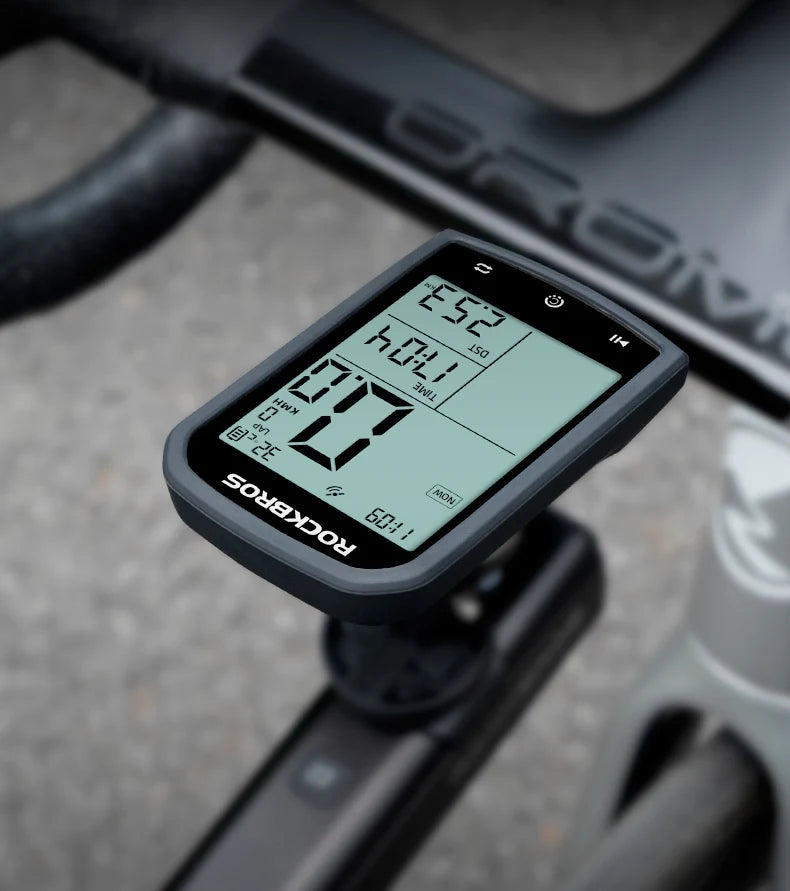 ROCKBROS Bicycle Computer GPS 5.0 ANT Bluetooth Waterproof Wireless Cyclocomputer Speedometer Bike Stopwatch Bike Accessories - MANDOTOS