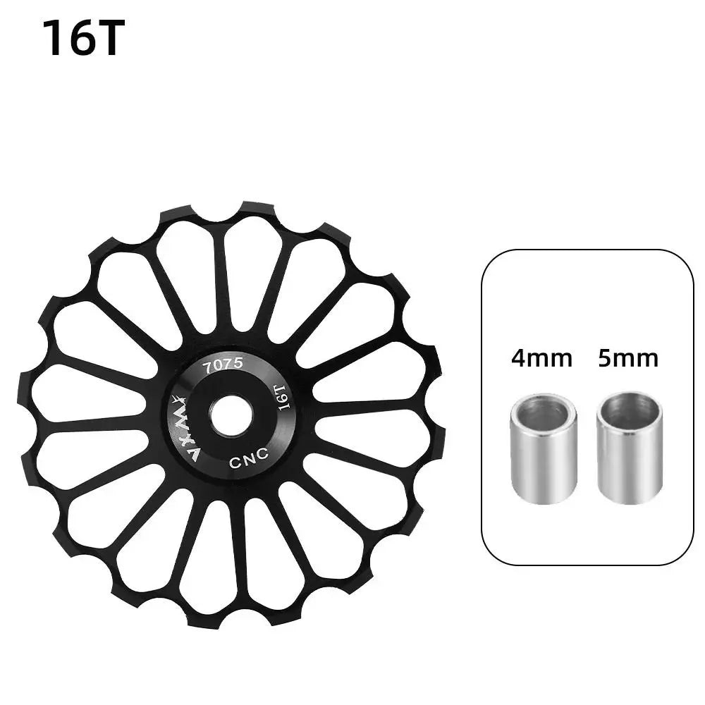 Ceramic Bicycle Guide Wheel, Rear Derailleur, Bearing Axis Adapter, Bike Guide Roller, Jockey Wheel, 10T-17T
