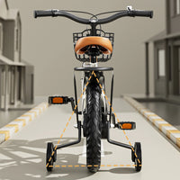 12 Inch Children Kids Bike Bicycle with Training Wheels & Basket Toddler Kids Bicycle for Ages 3-7 Years Old Boys Girls Train