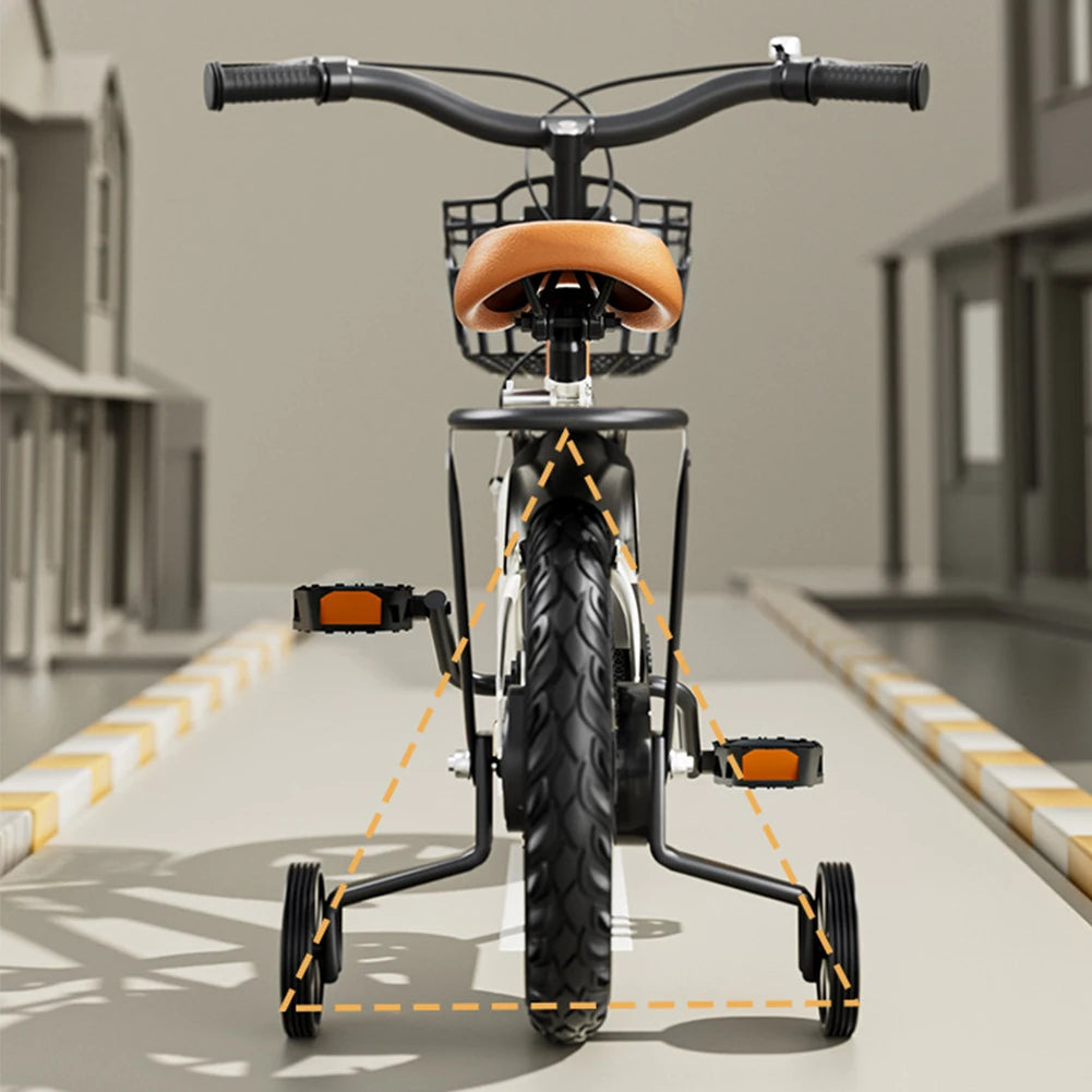 12 Inch Children Kids Bike Bicycle with Training Wheels & Basket Toddler Kids Bicycle for Ages 3-7 Years Old Boys Girls Train