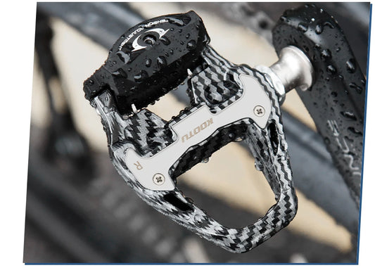 Road Bike Clipless Pedals Carbon Clip-On Pedals With Sealed Bearings Works With KEO And Shimano SPD System Locking Pedals