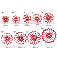 Ceramic Bicycle Guide Wheel, Rear Derailleur, Bearing Axis Adapter, Bike Guide Roller, Jockey Wheel, 10T-17T