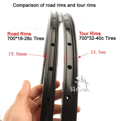 Road Bicycle Rims 20 24 28 32 36H 700C Clincher Rim Brake Carreteras Circle Aro Cerchioni Velgen Jantes Felge