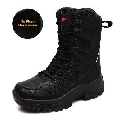 Winter Warm Waterproof Leather Snow Boots for Men - MANDOTOS