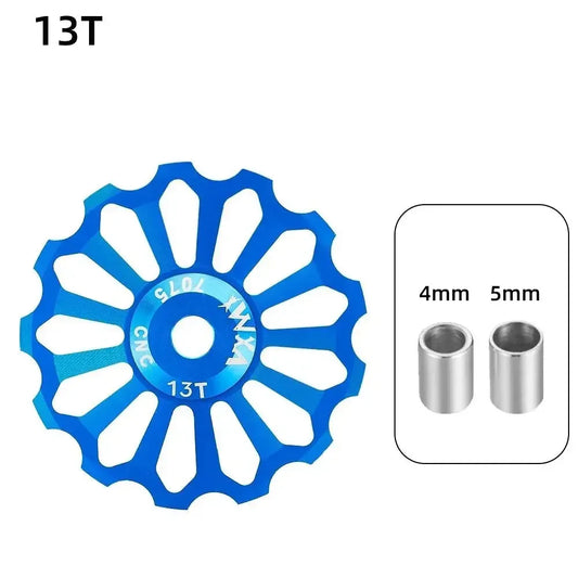 Ceramic Bicycle Guide Wheel, Rear Derailleur, Bearing Axis Adapter, Bike Guide Roller, Jockey Wheel, 10T-17T