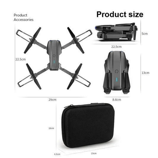 E99 Pro Drone Quadcopter Remote Control Handle Four Axis Aircraft HD 6K Photography UAV Altitude Fixation Helicopter Toys - MANDOTOS