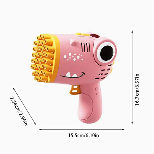 40 Hole Dinosaur Bubble Handheld Bubble Machine Electric Bubble Gun Outdoor Wedding Party Toy - MANDOTOS