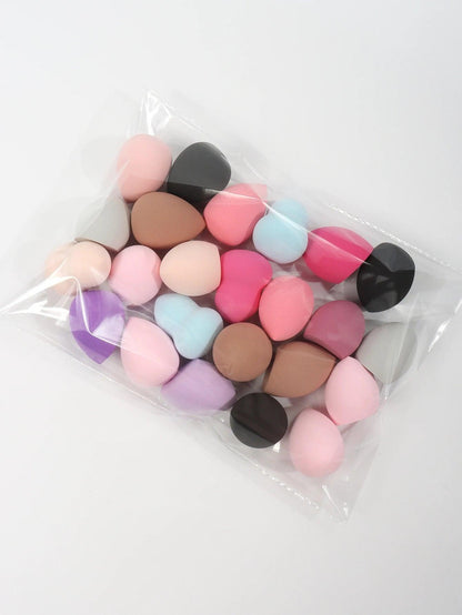 Medium Size Beauty Sponge Set Random Color and Shape Foundation Mixing Puff Liquid Cream Powder 6 12 24 36 60 Pieces - MANDOTOS