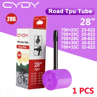 28g CYDY Road Bicycle TPU Inner Tube 700x23C 25C 26C 27C 28C 30C 32C Cycling Bike Tires Camera tyre 700C pneu aro French Valve