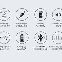 Bluetooth Speaker T&G TG117 Portable TWS Sound Box Waterproof Loudspeaker Outdoor Stereo Surround Speakers Support TF FM Radio - MANDOTOS