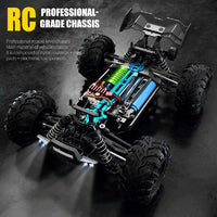 Teeggi 16101 /16102 PRO 1:16 High Speed RC Car With LED Light Drift 70KM/H 4WD RC Off-Road Car Monster Truck Toy For Kid Gifts - MANDOTOS