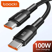 Toocki 100W Type C to USB C Cable PD 3.0 Quick Charge 4.0 Fast Charging Type C to Type C for iPhone 15 Macbook Samsung Xiaomi - MANDOTOS