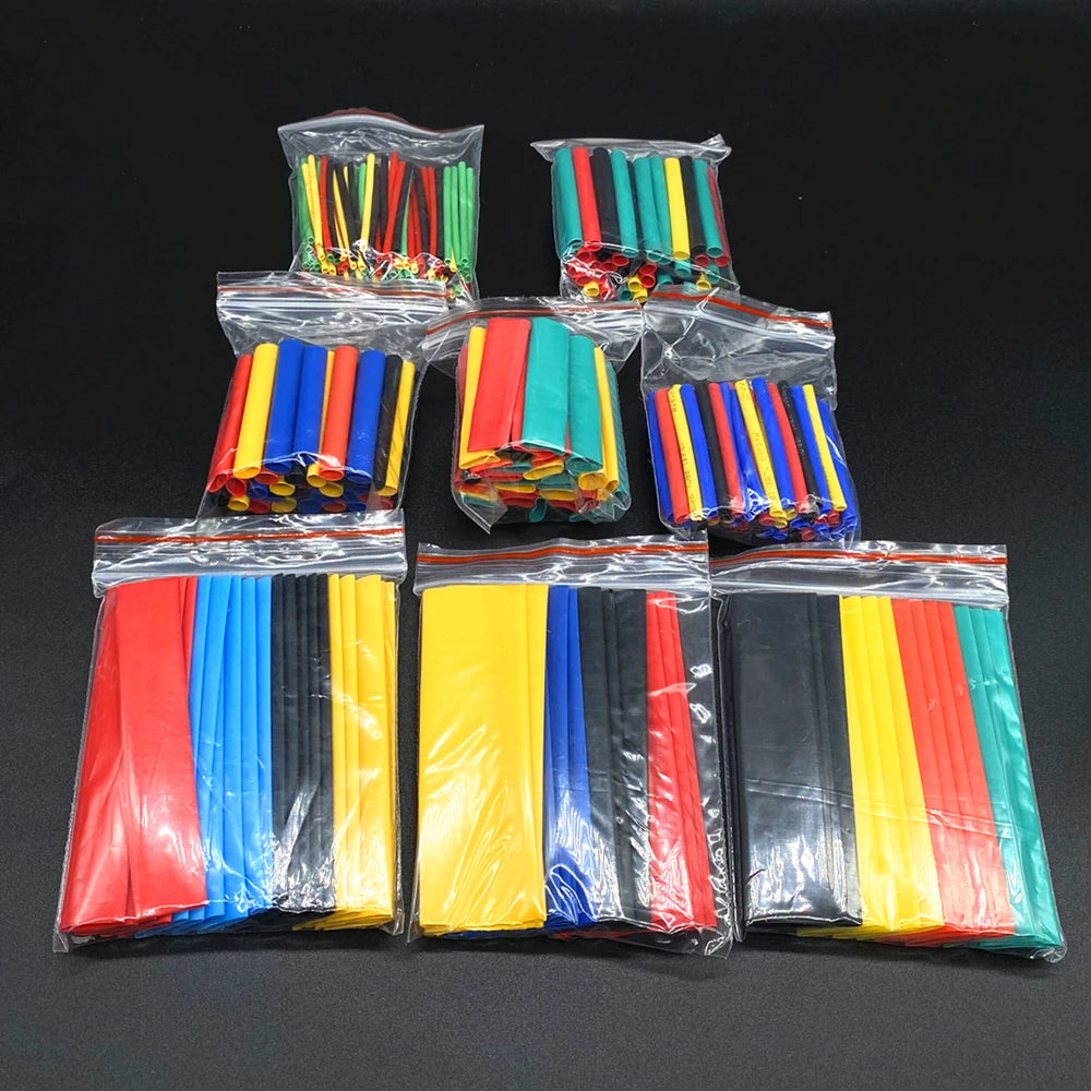 127-750pcs Heat-shrink Tubing Thermoresistant Tube Heat Shrink Wrapping Kit Electrical Connection Wire Cable Insulation Sleeving - MANDOTOS