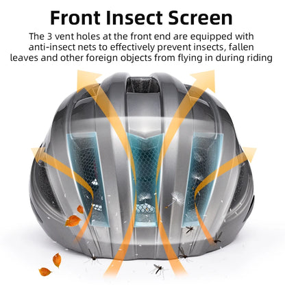 ROCKBROS Bicycle Light Helmet MTB Road USB Warning Rear Light Cycling Helmet EPS PC Intergrally-molded Safety Bike Helmet - MANDOTOS