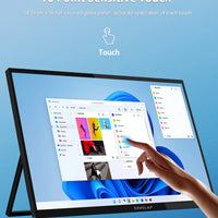 ZEUSLAP 18.5" Touch Screen Portable Monitor 100Hz 100% sRGB With Screen Holder Stand For Laptop Phone Xbox PS4 PS5 Switch