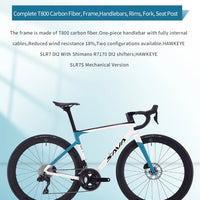SAVA 2025NEW HAWKEYE SLR7 Carbon Fiber Road Bike with Shimano 105 DI2 R7170 Component Hydraulic Discs, Complete Adult Racing Set