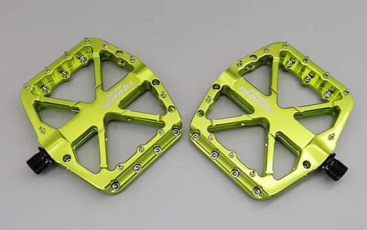 2025 New Bike Pedals  MTB Mountain Road Flat Non-slip CNC 3 Sealed Bearings Green Bicycle Pedals Route Cycling Accessories