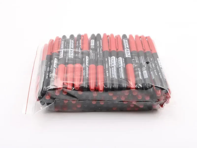 6PCs/Set Permanent Marker Pen Fine Point Waterproof Markers Thin Nib Crude Nib Black Blue Red Ink 1.5mm Fine Color Marker Pens