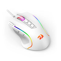 Redragon M612 Predator RGB Gaming Mouse 8000 DPI Wired Optical with 11 Programmable Buttons, White - MANDOTOS