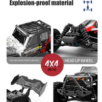 Teeggi 16101 /16102 PRO 1:16 High Speed RC Car With LED Light Drift 70KM/H 4WD RC Off-Road Car Monster Truck Toy For Kid Gifts - MANDOTOS