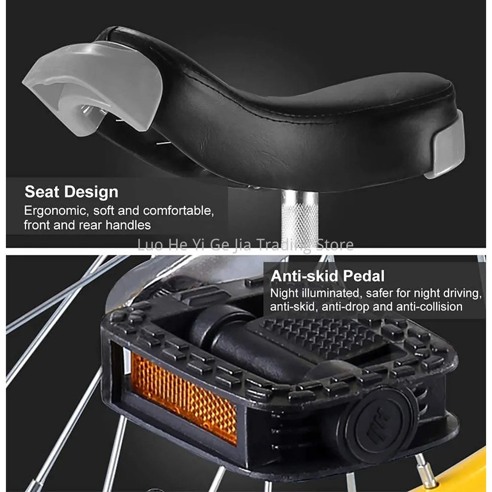 28" Unicycle with Brakes, Extra Large Heavy Duty Men Teens Boys Balance Bike, for Tall People Height 160-195Cm /63"-77"