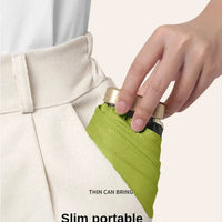 1Pc 55% Off Mini Sun Umbrella Pocket Rain Umbrella Vinyl Folding UV Ultraviolet Protection Sun Shade Pocket Parasol Capsule - MANDOTOS