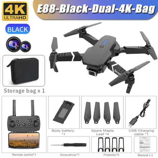 E99 Pro Drone Quadcopter Remote Control Handle Four Axis Aircraft HD 6K Photography UAV Altitude Fixation Helicopter Toys - MANDOTOS