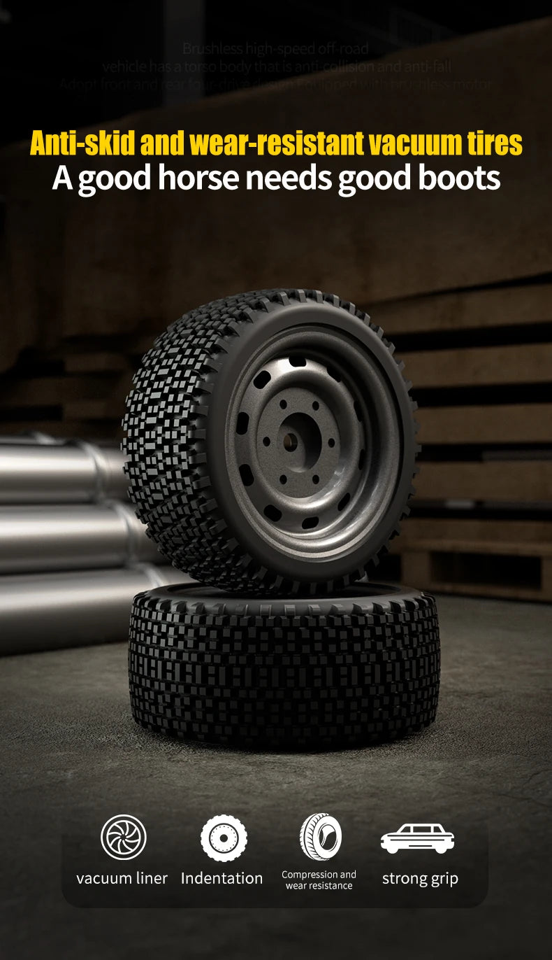 Teeggi 16101 /16102 PRO 1:16 High Speed RC Car With LED Light Drift 70KM/H 4WD RC Off-Road Car Monster Truck Toy For Kid Gifts - MANDOTOS