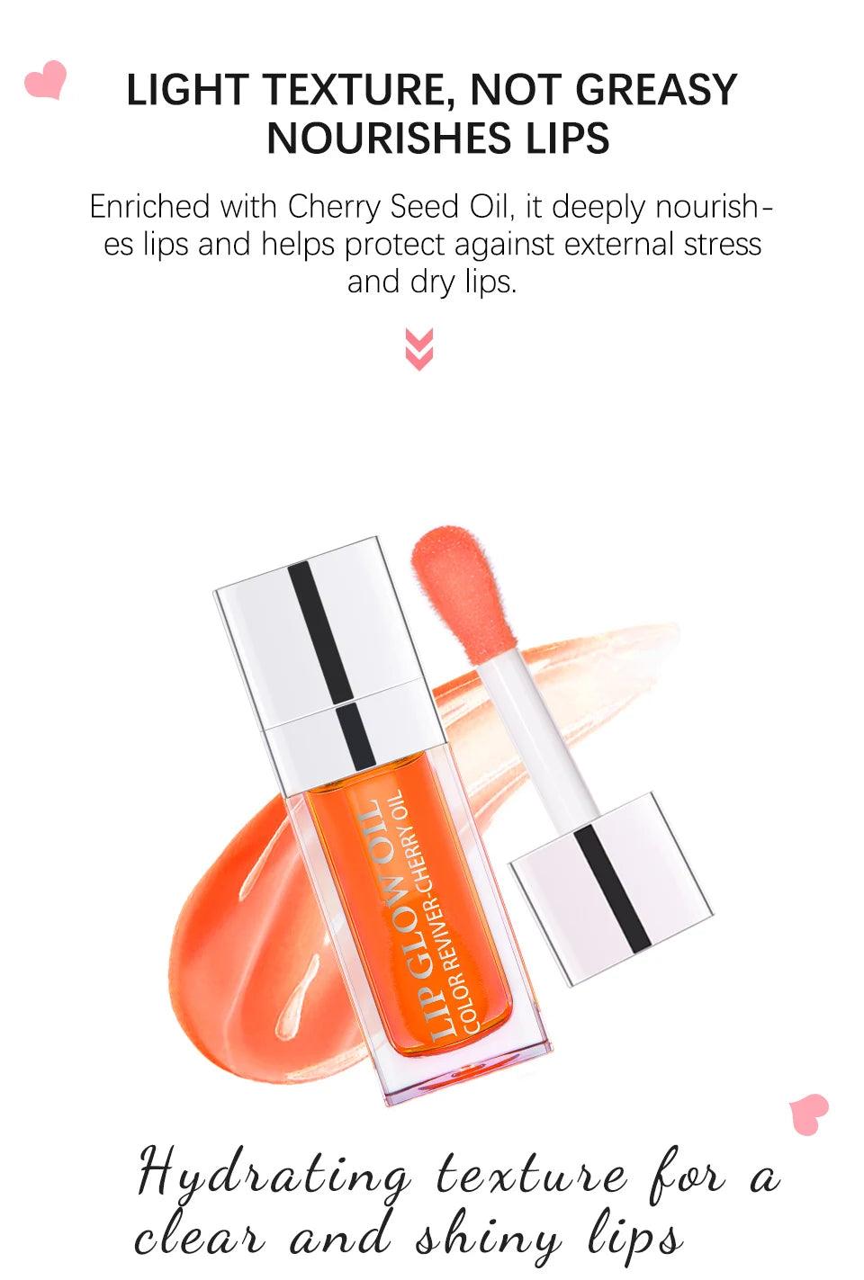 Moisturizing Lip Balm Original Lip Oil Gloss Care of the Lips Benetitnt for Lips Plumping Exfoliating Pink Plumping Gloss Oil - MANDOTOS