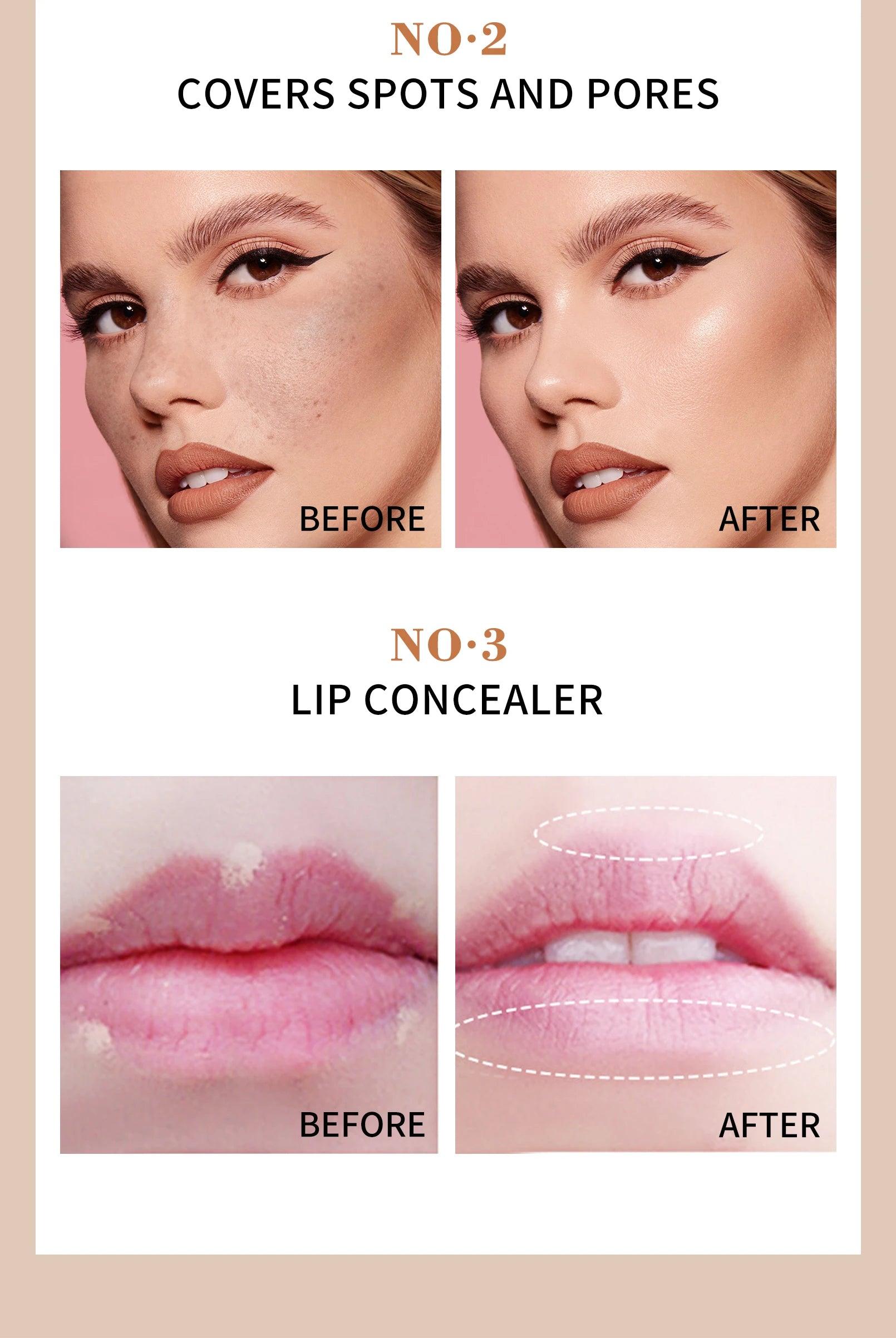 High Coverage Concealer Cover Anti Dark Circle Freckle Long-lasting Waterproof Foundation BB Cream for Face Makeup Base Cosmetic - MANDOTOS